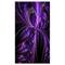 Designart - Embossed Dark Purple Floral Shapes - Large Floral Wall Art Canvas